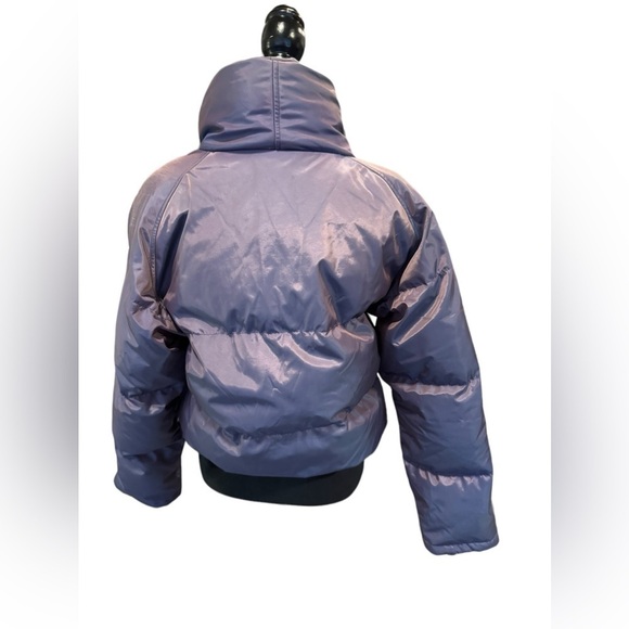 NILS Iridescent Purple Puffer Shall Winter Jacket  Women's size 8 - Picture 3 of 16